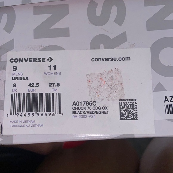 Sz 11 women/Sz 9 Men Converse Play - Picture 5 of 8